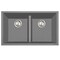 Nantucket Sinks Low Divide 50/50 Double Bowl Undermount Granite Composite Titanium Grey PR5050-LDTI - alternate 1